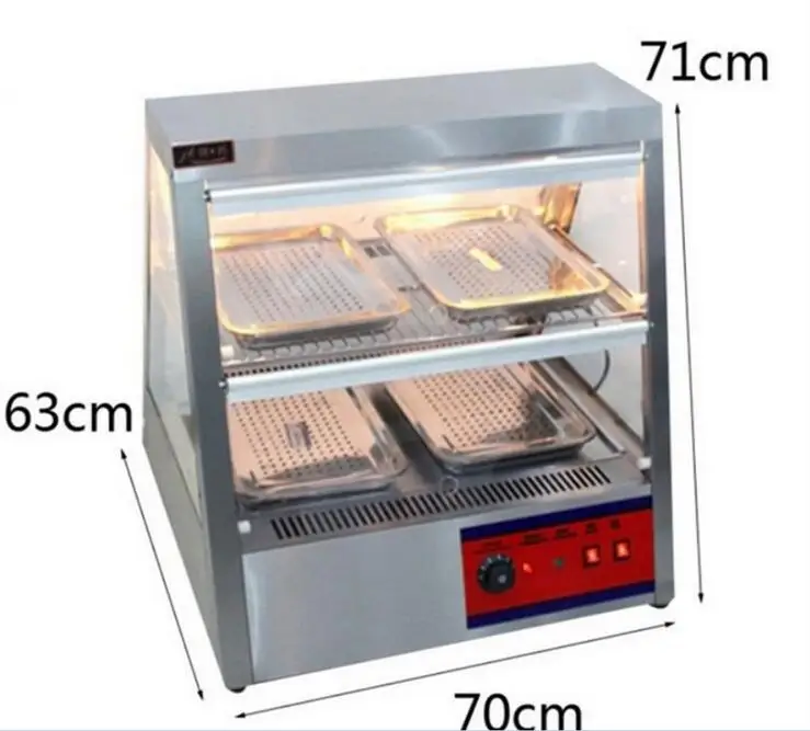 0.7m two layer warm box case machine Insulation Display Cabinet Cake cabinet