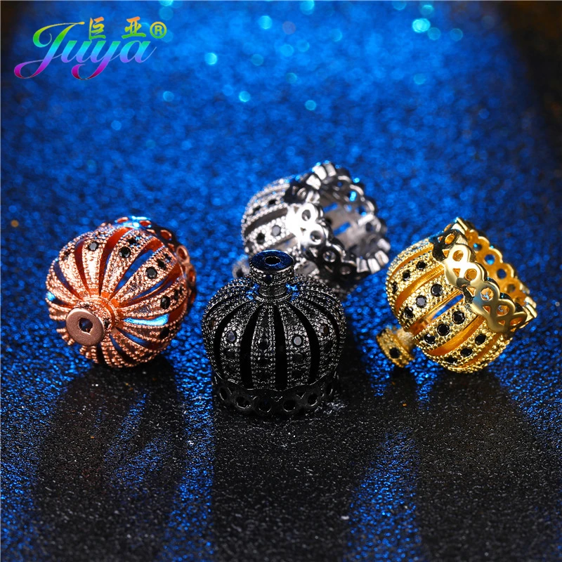 Juya DIY Tassels Jewelry Findings Handmade Bead Caps Crown Charms Accessories For Women Earring Bracelet Neckalce Jewelry Making