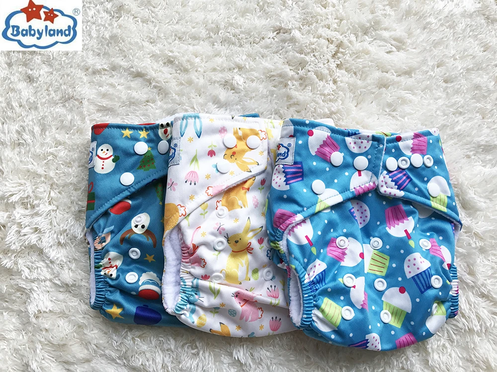 BABYLAND Microfleece Cloth Diapers My Choice Designs Reusable Washable Baby Nappy Pocket Diaper Covers Factory Price Nappy Shell