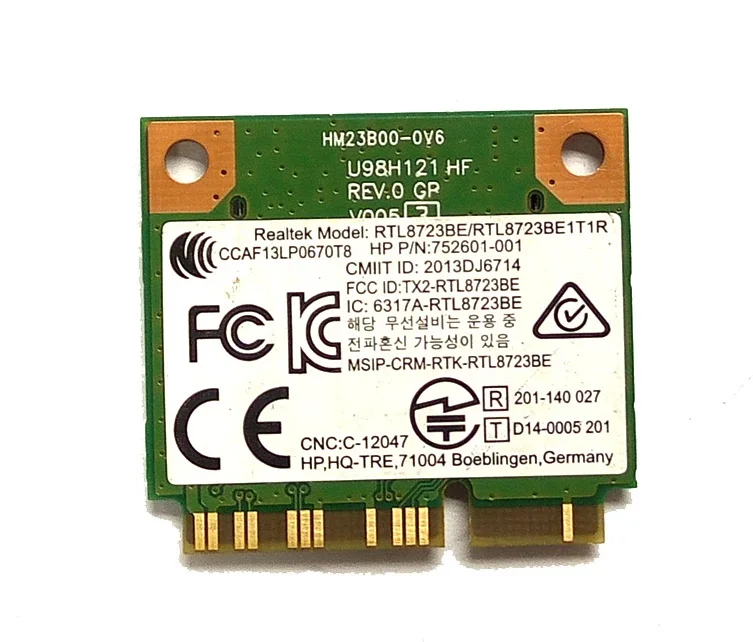 Wholesale New Wifi For Bluetooth 4.0 Half MINI PCI-E Card For Realtek RTL8723BE SPS 753077-001 For Hp 470 455 450 445 440 G2