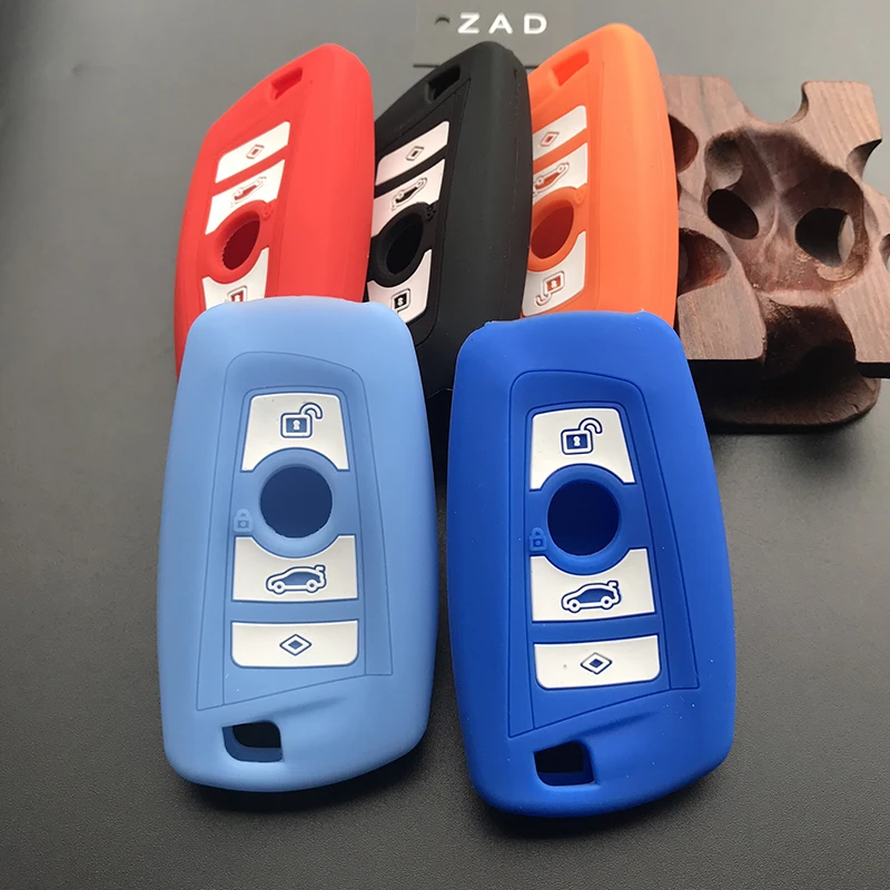 ZAD silicone car key cover case fob shell skin wallet hood for BMW F10 F20 F30 Z4 X1 X3 X4 M1 M2 M3 E90 1 2 3 5 7 SERIES keyless