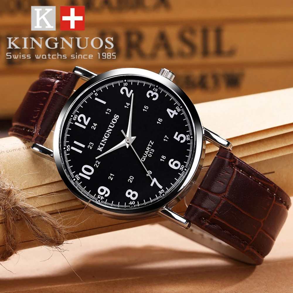 Relogio Masculino KINGNUOS Wrist Watch Mens 2023 Top Brand Luxury Famous Watches Male Clock Quartz Watch Hodinky Erkek Kol Saati