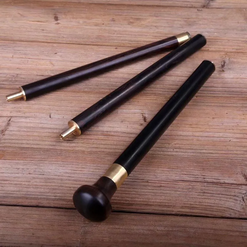 Rosewood detachable walking stick portable modern old people's walking stick crafts elders gift ebony Mahogany stick with round