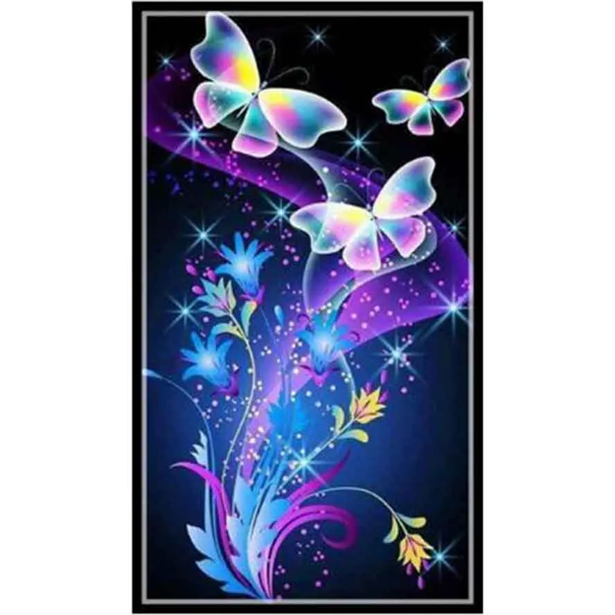 5D flower butterfly rose resin diy diamond painting diamond mosaic beaded gift making tool diamond bellbell pattern GT2035