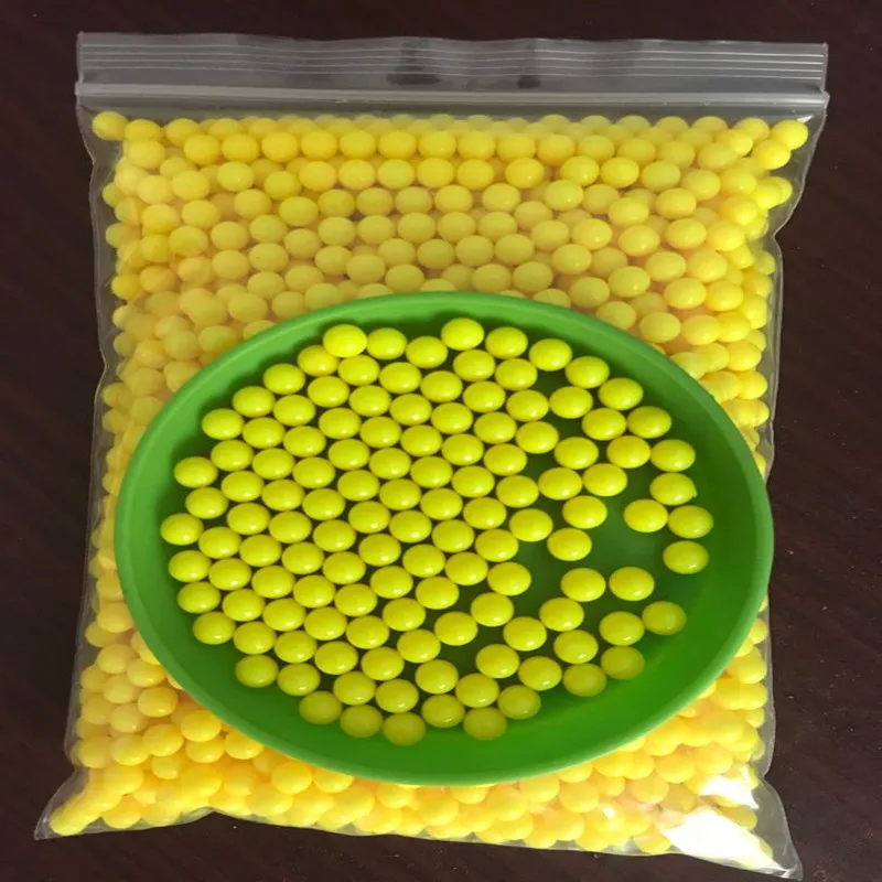 Airsoft-bolas BB de ataque para Paintball, 1000g, 6mm, para caza, Rifle, táctica, BBs, amarillo, 0,12 unids/lote por paquete