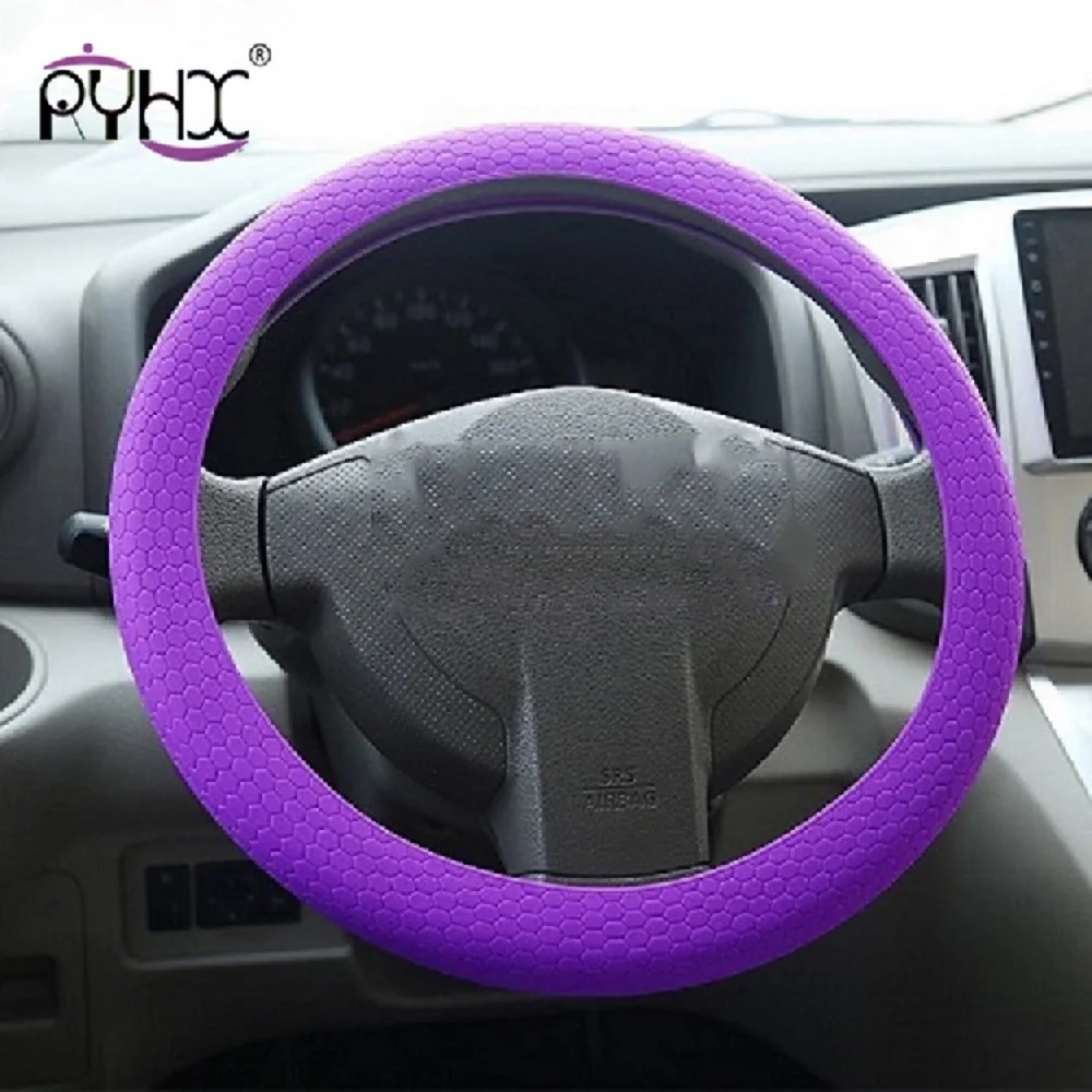 12 Colors For All Car Auto Silicone Steering Wheel Glove Cover Soft Auto Steering Covers Accessories Universal