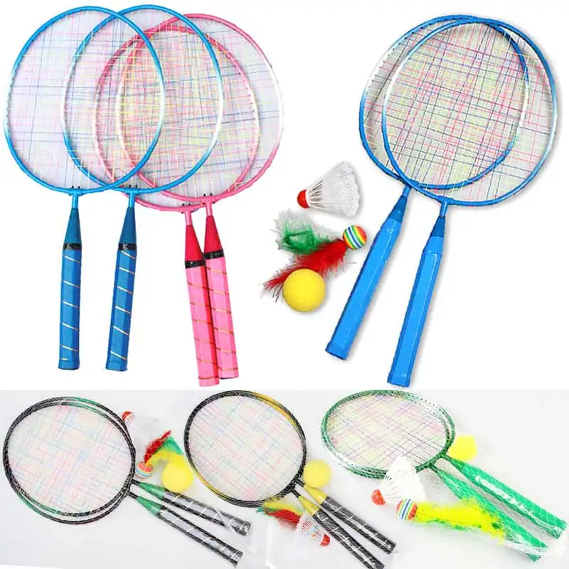 Newly Fitness Equipment 1 Pair Youth Children's Badminton Rackets Sports Cartoon Suit Toy for Children  B2Cshop