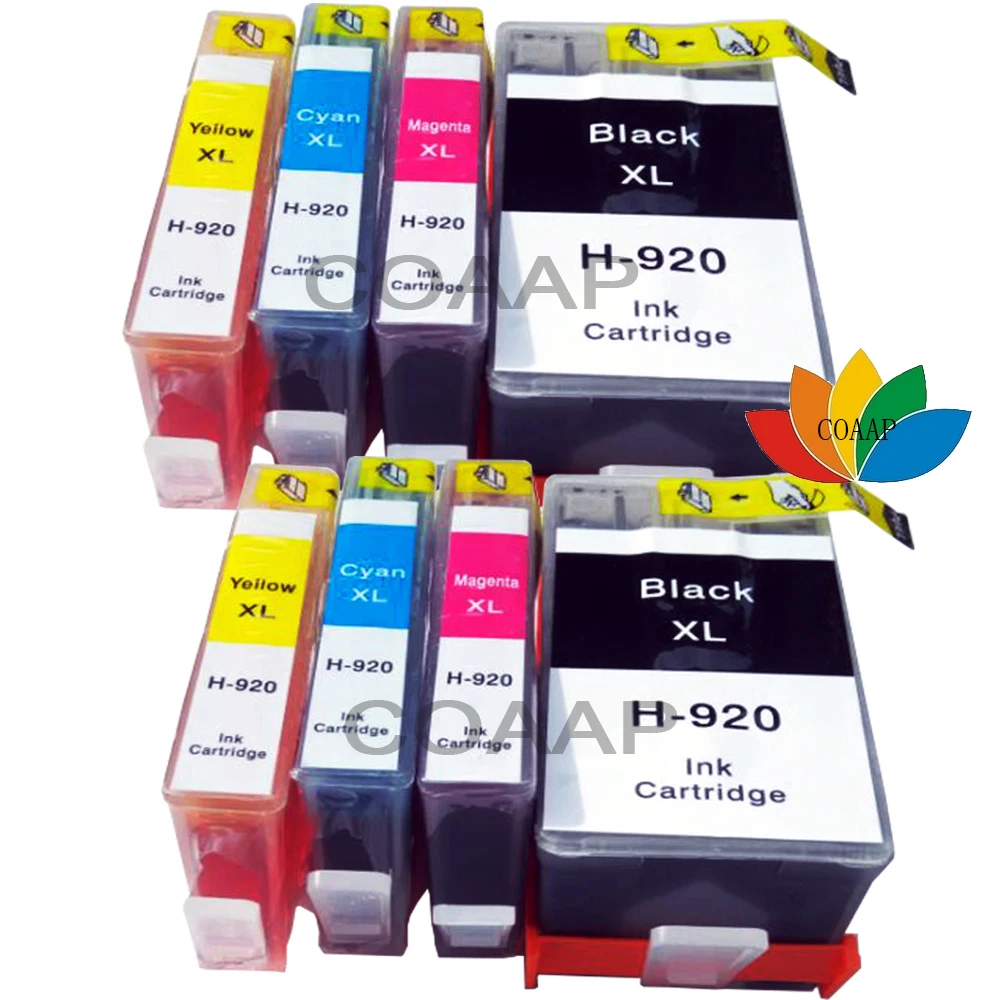 8 Compatible hp 920 Ink cartridge for HP Officejet 6000 6500 6500 6500A 7000 7500 7500A Printer with chip