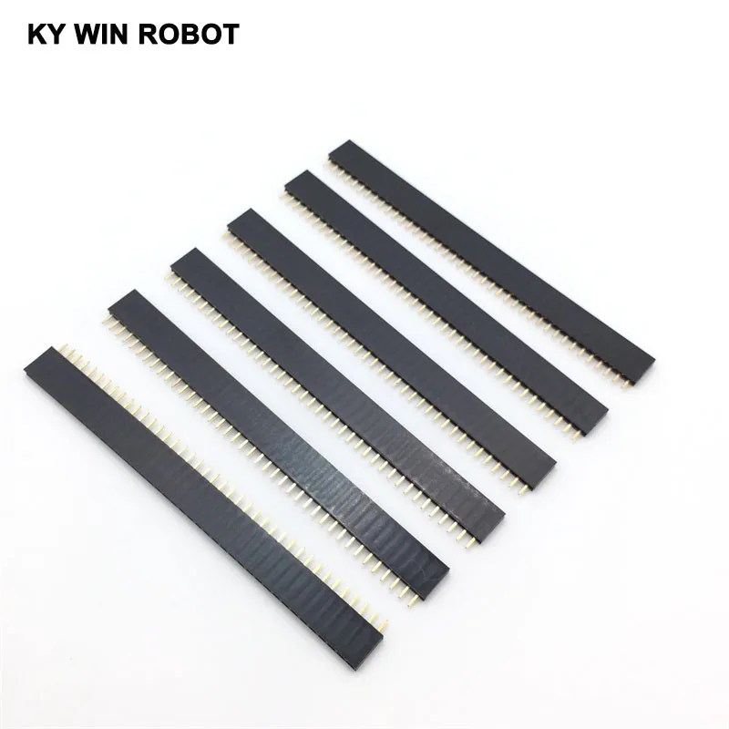 10PCS 1X40 PIN Single Row Straight Female PIN Header 2.54MM Pitch Strip Connector Socket 140 40p 40Pin 40 PIN FOR PCB arduino