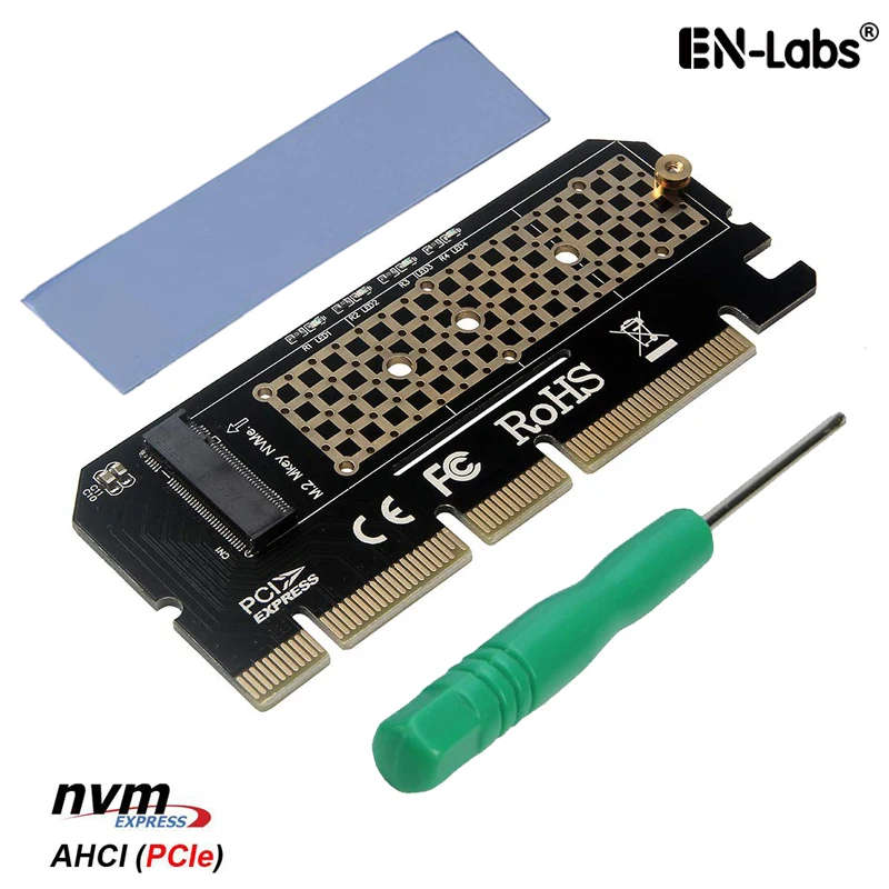 

M.2 SSD NVME PCIe Gen3 X4 X8 X16 Adapter Card,M Key M2 NVMe AHCI 2230 2242 2260 2280 SSD to PCIe 3.0 Converter w/ Thermal Pad