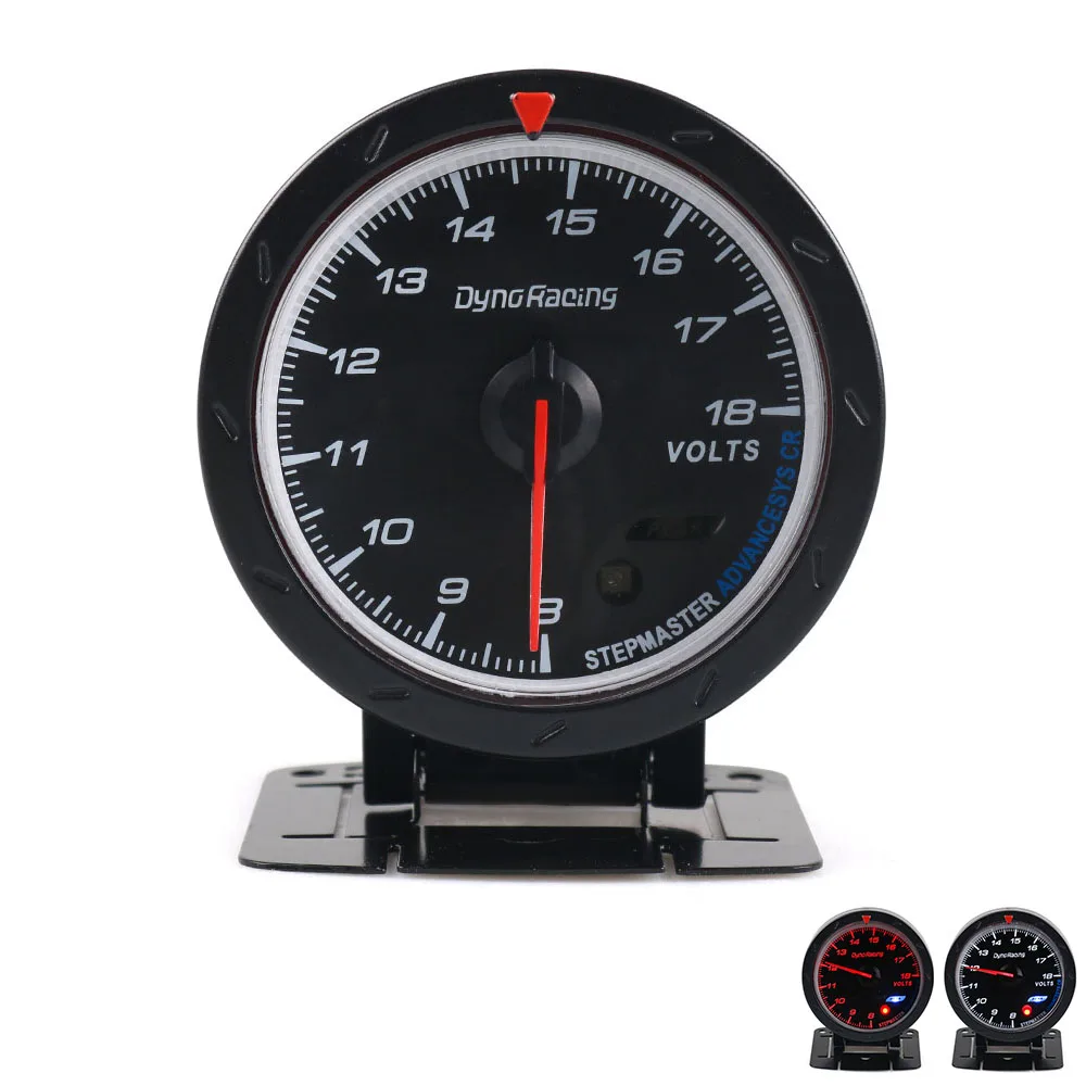 Dynoracing 60MM Racing Car Voltmeter 8-18V Voltage Gauge & Lighting Auto Volt Gauge Car Meter TT101472