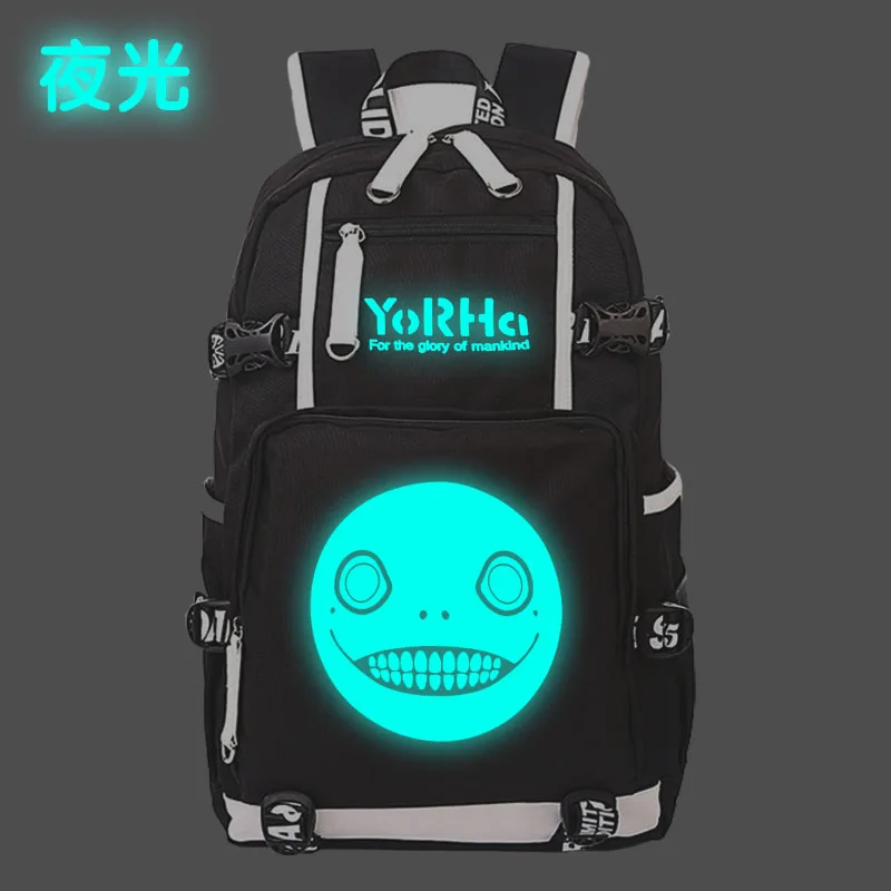 Anime NieR:Automata Type 2B Game USB Port Backpack BookBags Bags Laptop Students School Travel Girls Boys Rucksack Mochila Gift