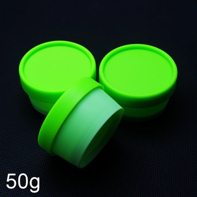 50PCS 50g green cylinder mask PP bottle, facial mask cream jars