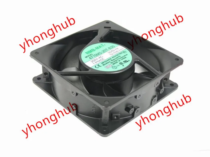 

NMB-MAT 4715MS-20T-B30 B00 AC 200V 10W 120x120x38mm Server Cooling Fan