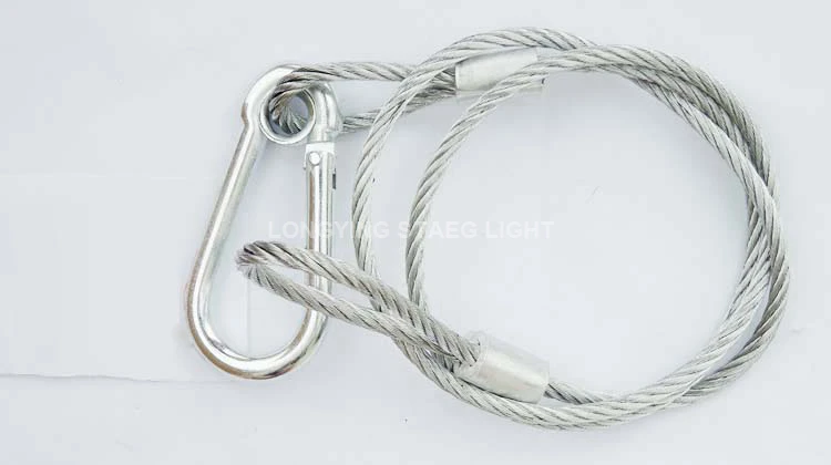 Stainless Steel Rope 3mm 4mm 5mm Thickness Wire Safety Clamps Cables With Looped Ends For Stage Light Tough Guard Security Lock