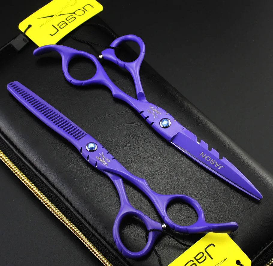 

319# 6'' Brand Jason TOP GRADE Hairdressing Scissors JP 440C Professional Barbers Cutting Scissors Thinning Shears Hair Scissors