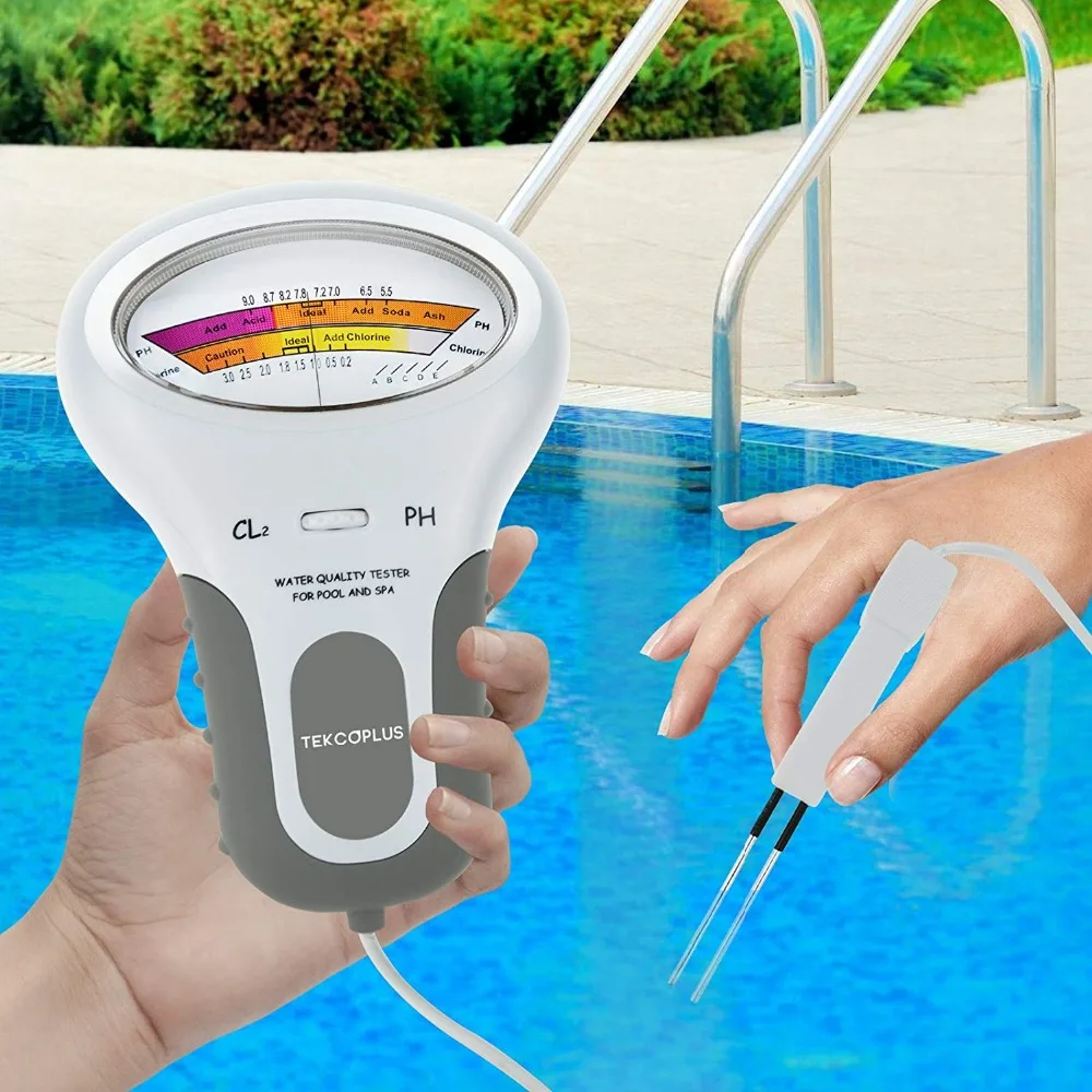 PH & Chlorine Tester Cl2 Level Meter Tester Test Monitor for Swimming Pool Spa Aquarium