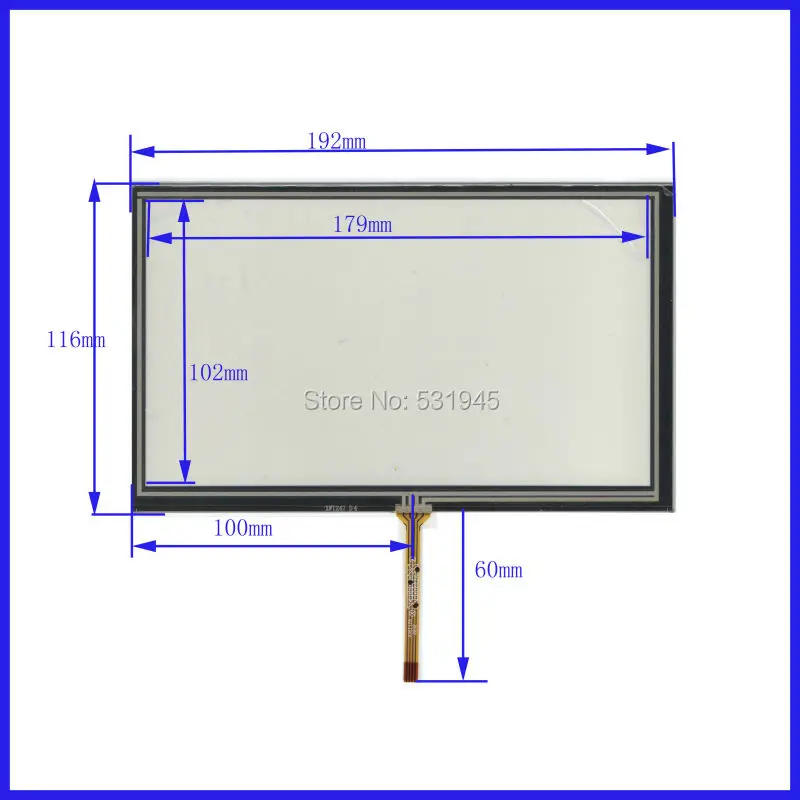 

ZhiYuSun HST-TPA8.0IC Compatible 8inch Touch Screen 193mm*117mm 193*117 for tble compatible or gps touch on AT080TN64