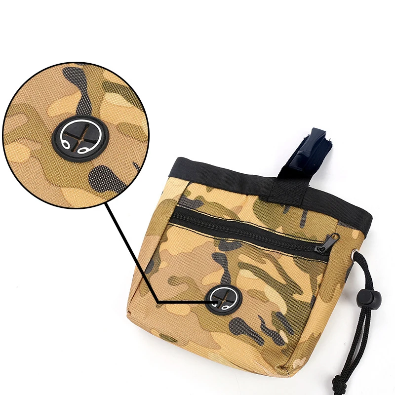 Camouflage Pet Dog Treat Pouch Waist Bag Multifunctional Pet Feed Pocket Puppy Snack Reward interactive Dog Training Storage Bag