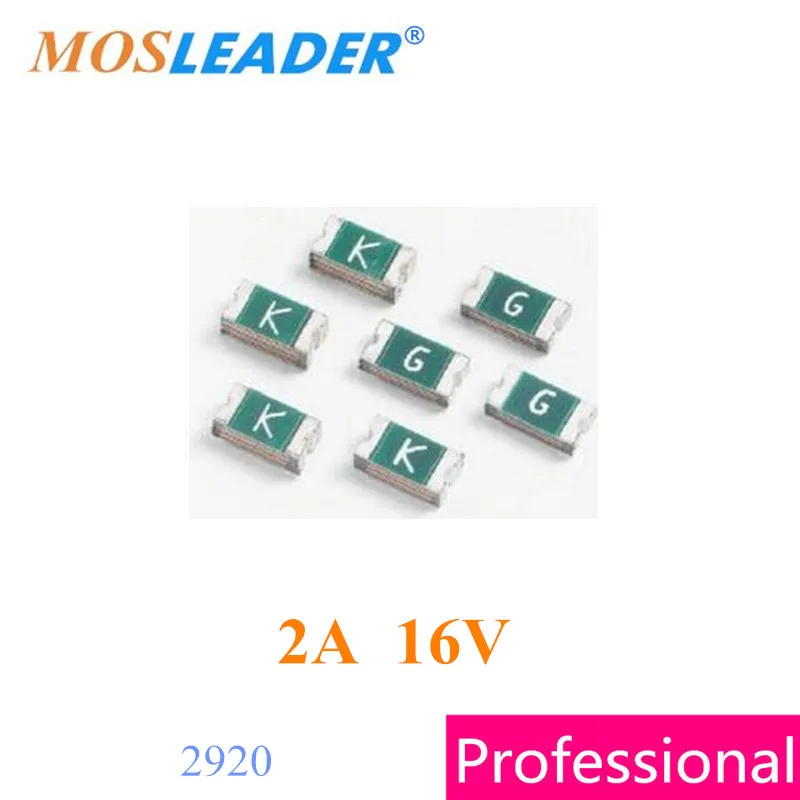 

Mosleader 2920 500PCS 2A 2000mA 16V Fuse PPTC High quality Chinese