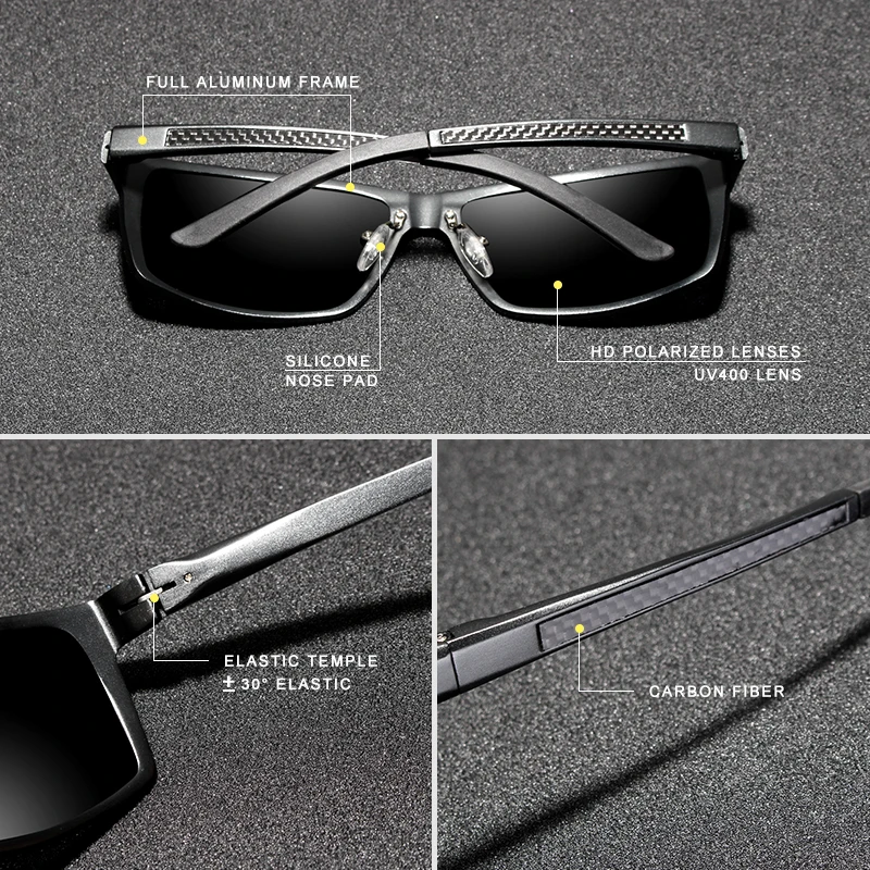 KINGSEVEN Brand Design Fashion Aluminum Magnesium Sunglasses Men Polarized Driving Eyewear For Men UV400 Oculos N7021