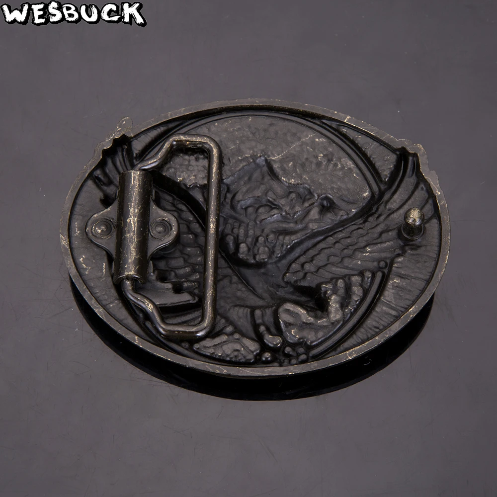 WesBuck Brand Eagle Metal Cool Belt Buckles for Man Unisex Western Fashion Buckle Cowboys Cowgirls Paracord Buckle Luxury Hebill