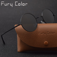 classic Retro Steampunk Gothic small Round Polarized Sunglasses Men Women Small Vintage John Lennon Sun Glasses gafas de sol