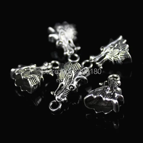 목걸이 팔찌 로프 커넥터용 코드 크림프 엔드 캡 버클 팁 7x12.5mm, 드래곤 걸쇠 16x25x10mm 10 개 K00522