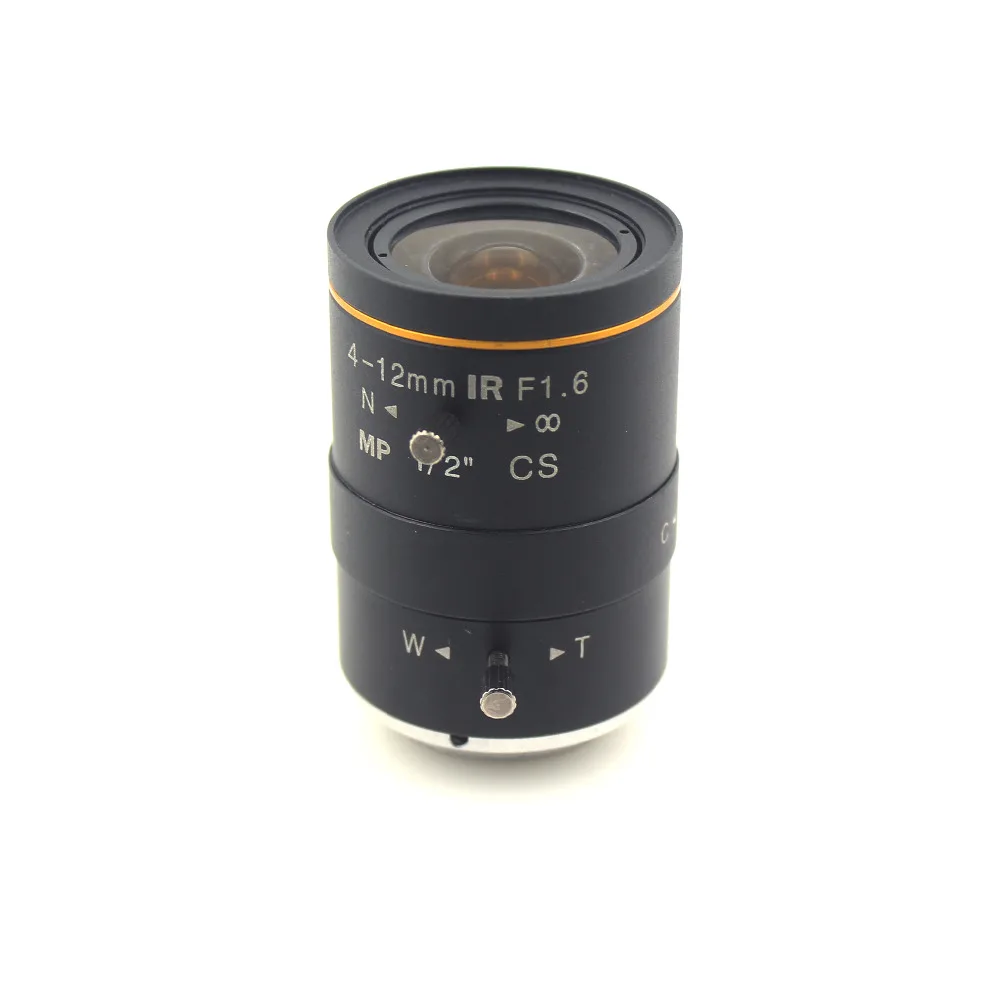 New 4-12mm Lens IR F1.6 MP CS Mount Industry Lens For 1/2