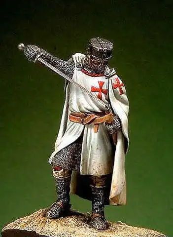 

54mm Resin kit Knight Templar XIII Cent