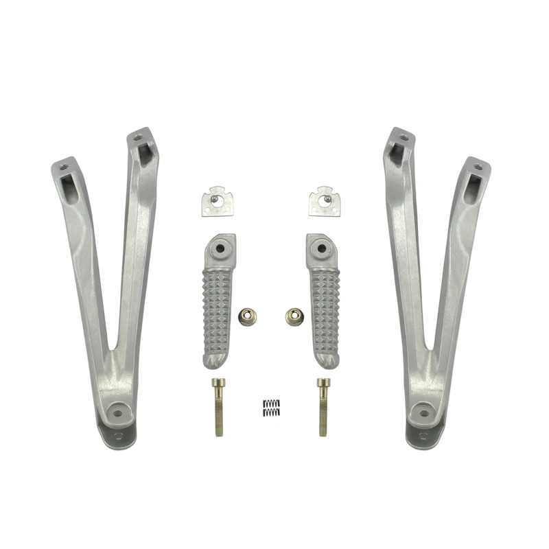 

Motorcycle Rear Passenger Foot Pegs Foot rest With Brackets For YAMAHA YZF R1 2004-2008 YZFR1 04-08 05 06 07 S04