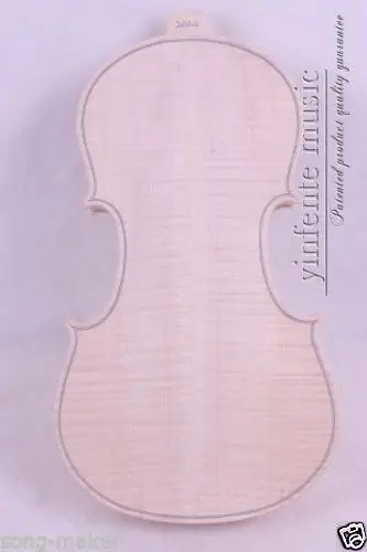 

New 4/4 violin unfinished Flame maple Russian spruce top White Violin Body #2044