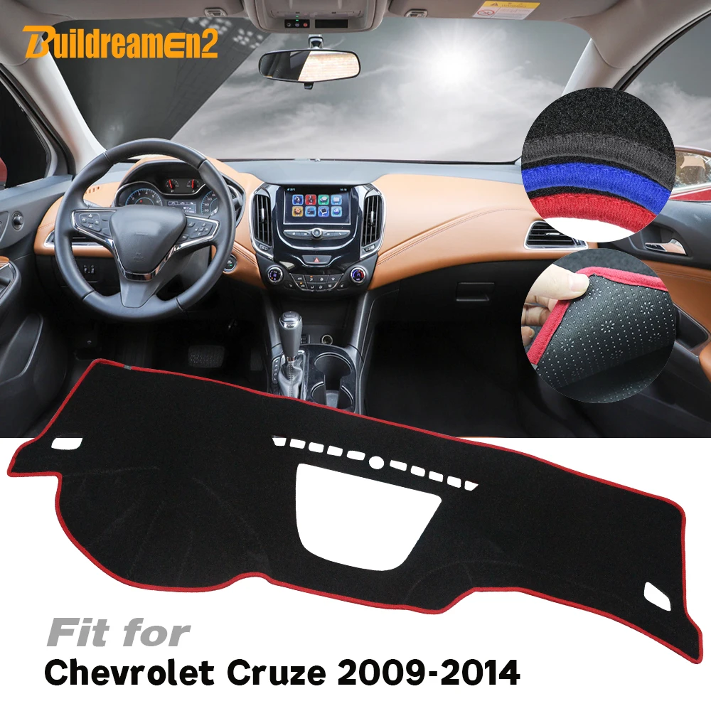 Car Dashboard Cover Avoid Light Pad Interior Desk Instrument Platform Back No-Slip Silicone Mat For Chevrolet Cruze 2009-2014