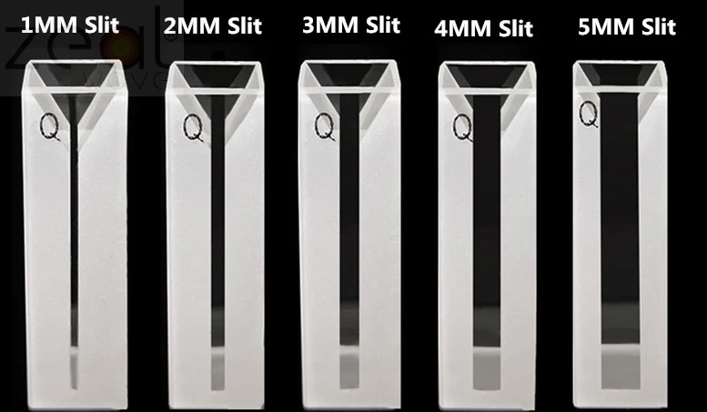 

1PCS Quartz Micro Cuvette Melting Integrated 1cm Optical Path 1-4 Slit 2 Sided 45*12.5*12.5mm 0.2-0.4ml