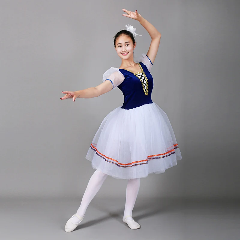 Giselle Ballet tutú largo Swan Lake Ballet disfraz adultos mujeres vestido romántico profesional bailarina niños Ropa de baile