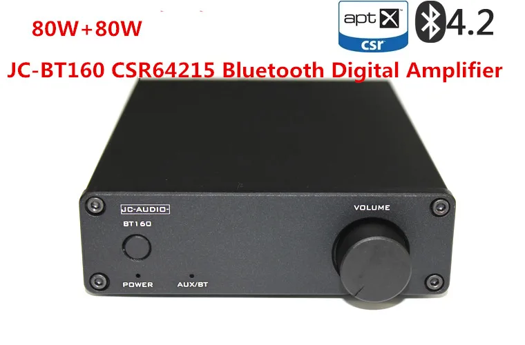 

JC-BT160 80W+80W 2.0 channel CSR64215 Bluetooth 4.2 TDA7498E digital audio amplifier Support APTX AUX input