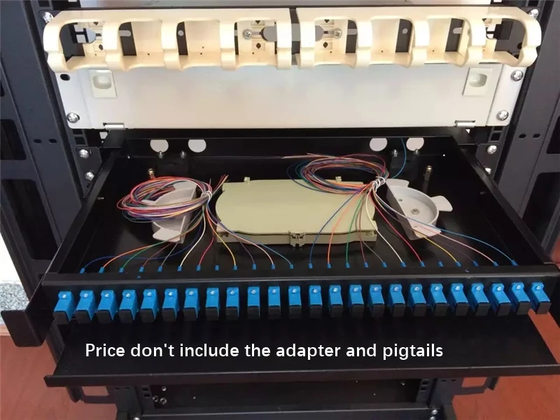12/24 fiber termination box 19" rack SC LC ST FC without pigtails&adapter 1.2mm thickness >4KGs optical fibre patch panel drawer