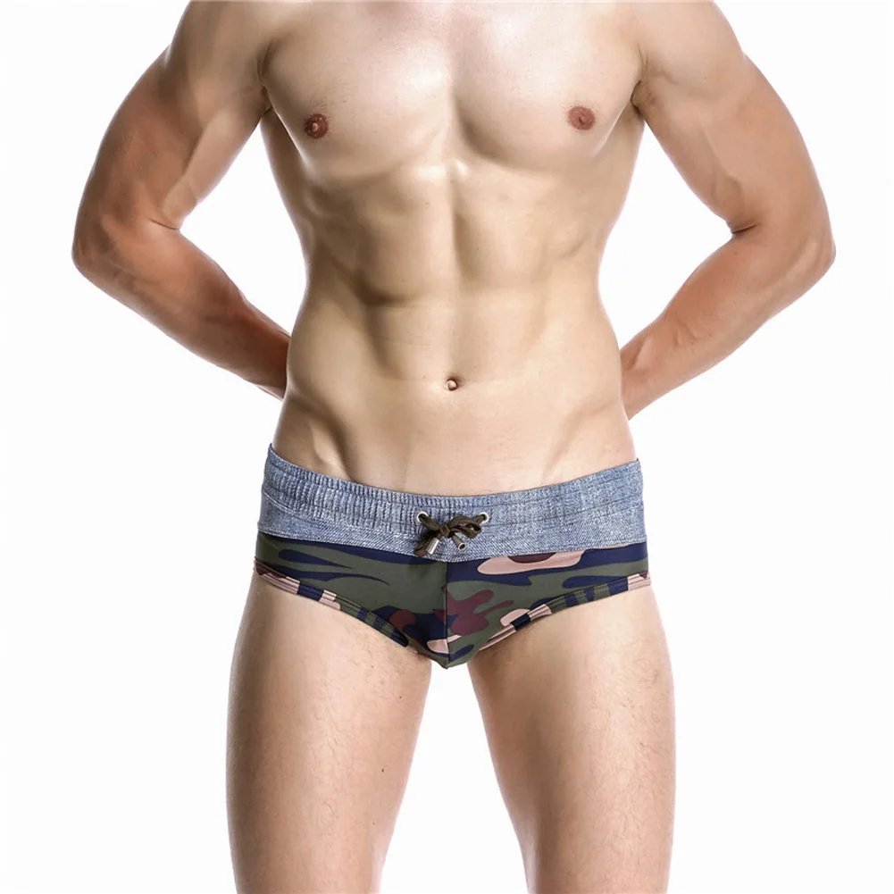 

Sexcer Swimsuits Sexy Swim Briefs Mens Swimwear Camouflage Low Waist Gay Man Beach Swimming Shorts Bathing Suits Men Swim Brief