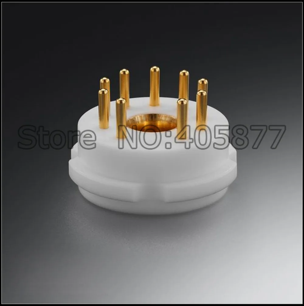 

2pcs Hi End 9 PIN 9P Tube Socket Gold Plated For 12AU7 ECC83 12AX7 12AT7 5814