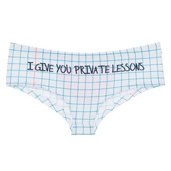 New Arrived Fashion 3D Private Lessons Pattern Print Cute Panties Briefs Lingerie Sexy Underwear