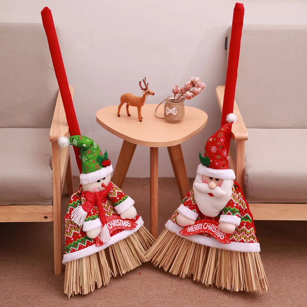 New Year Christmas decoration Xmas broom set shopping hotel broom kerst holiday home creative navidad dress up weihnachten AB318