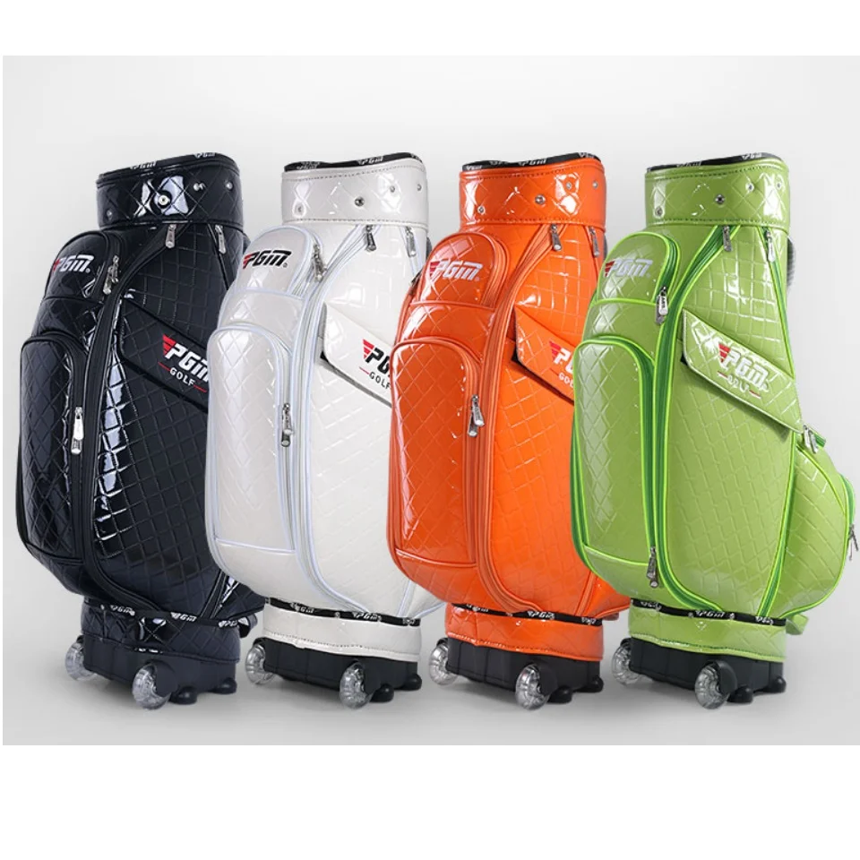 

Golf Trolley Bag with Bag Cap Standard Golf Bag 5 Divisions Hidden Trolley Design Golf Bag with Cart