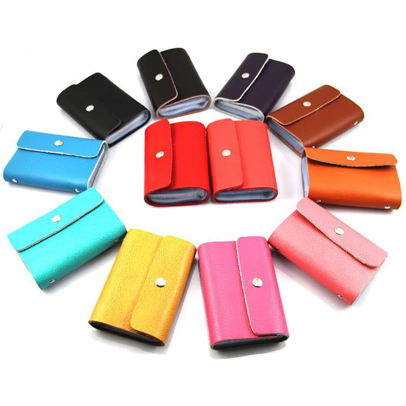 Fashion Unisex Genuine Leather Bank Credit Card Holder Men Cowhide Business Card Case ID Wallet For Women 11 Colors