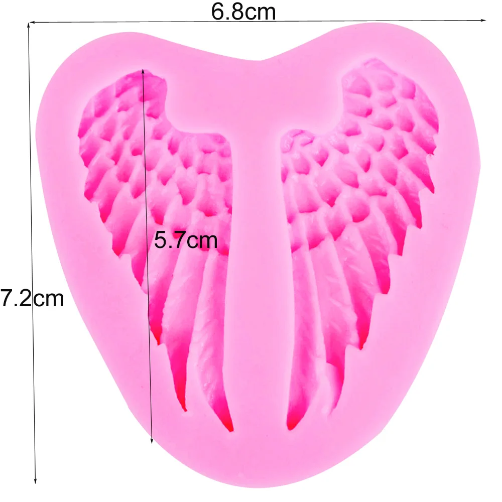 M090 Angel Wings Silicone Mold Chocolate Moulds Kitchen-Baking Resin SugarForm Home Decoration 3D DIY Clay Craft Wax Tools