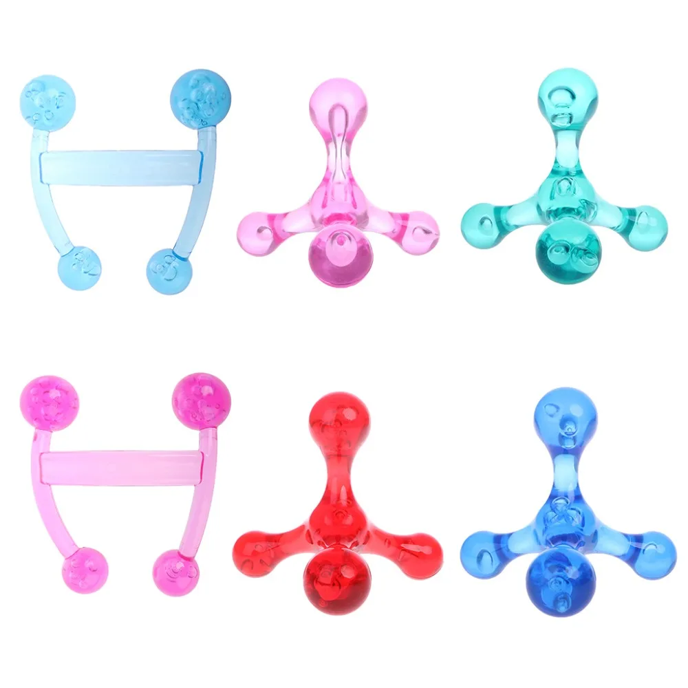 Full Body Plastic Useful Manual Massager Arm Back Leg Head Foot Point Massager Relaxation Tools Portable