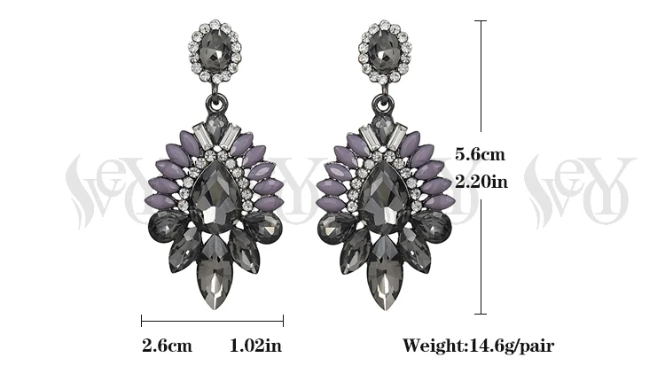 VEYO Acrylic Crystal Drop Earrings For Woman Fashion Jewelry High Quality Brincos Pendientes