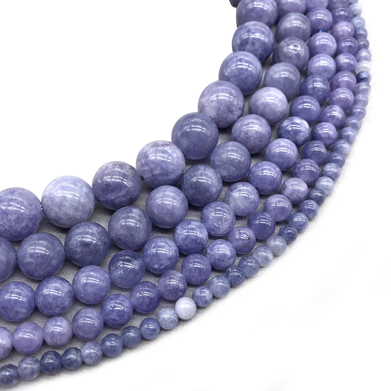 Natural Stone Beads lavender Amethysts Purple Crystal Round Loose Beads Bracelet Woman For Jewelry Making Size4 6  8 10 12mm 15\