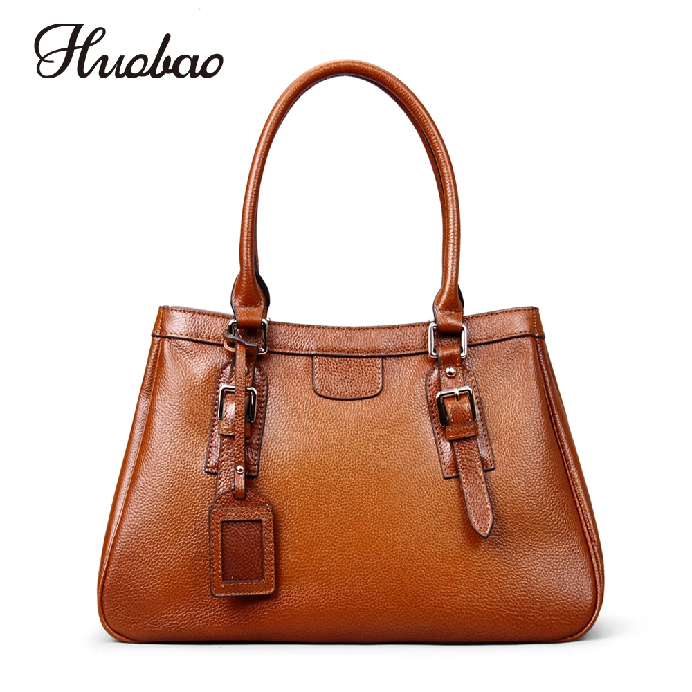 

Women Genuine Leather Handbags Luxury Designer Ladies Shoulder Bags 100% Soft Cow Leather Vintage Women Messenger Bags Tote Bag