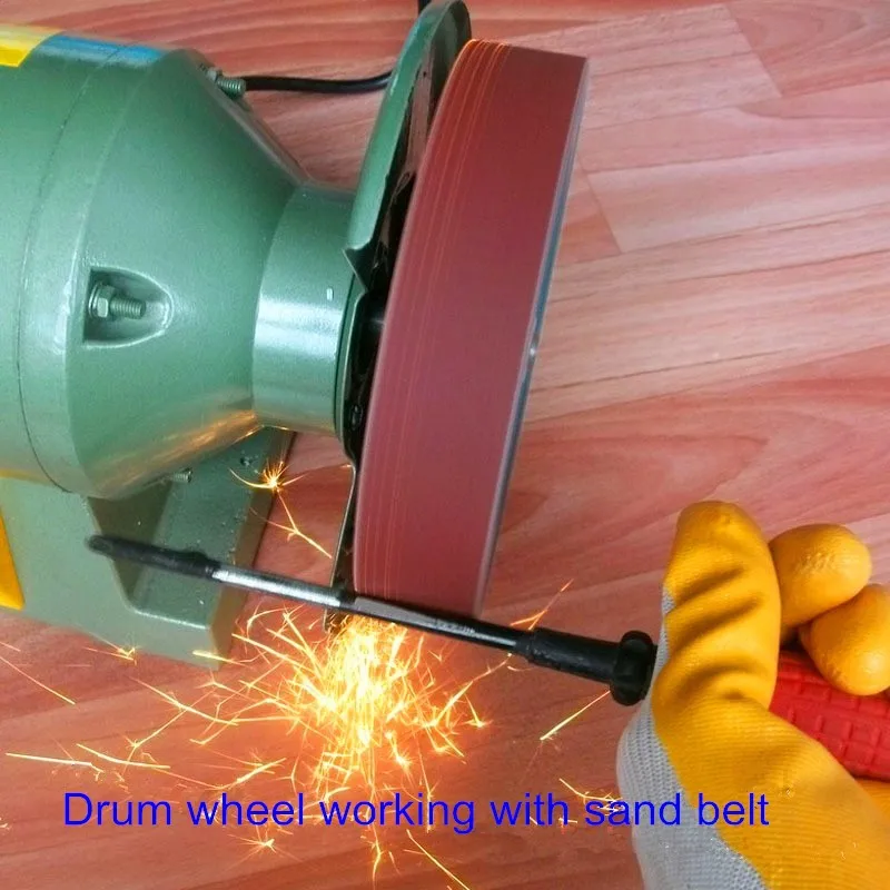 150*30*25mm High Speed Centrifugal Drum Rubber Polishing Wheel for Sanding Machine with Saning Belt