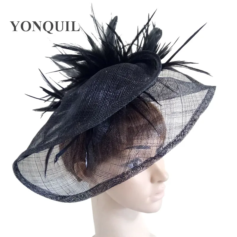 high quality vintage brown fascinators green cocktail wedding accessories sinamay fascinator hats kentucky event headwear SYF625